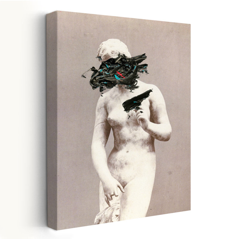 Disassociation II - art transitionnel contemporain à collage, H 24 po x l 16 po
