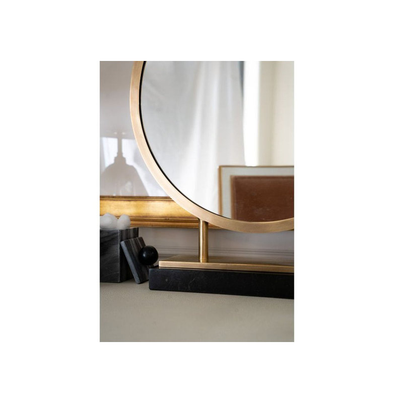 Alice Round Brass Mirror