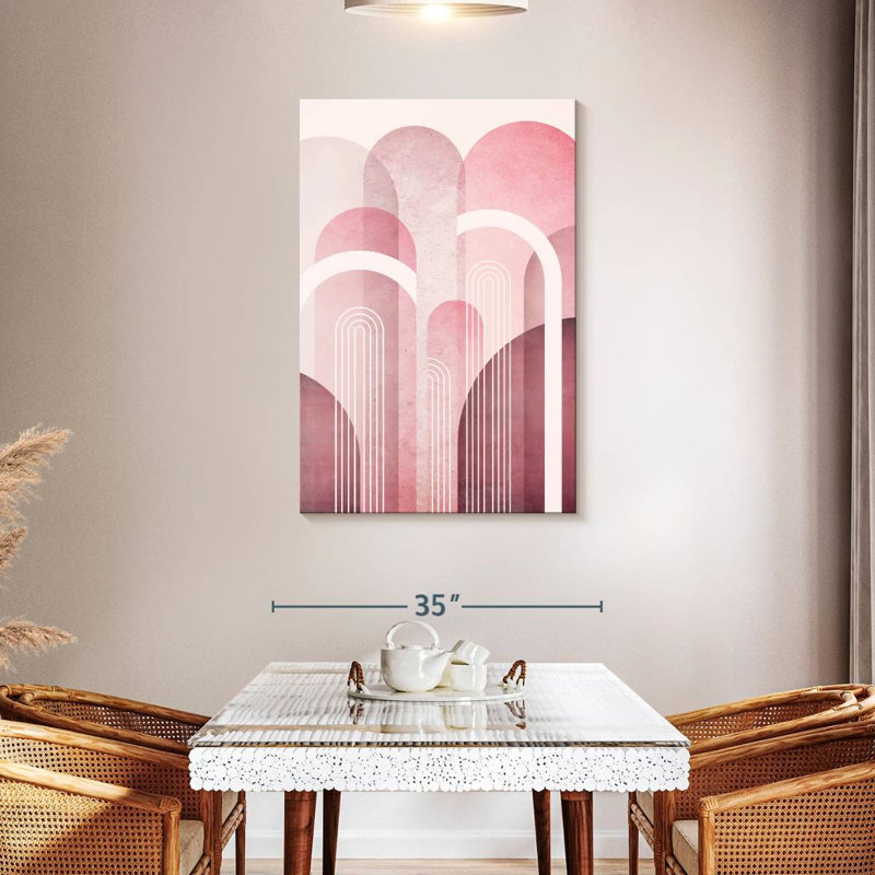 Avery Mid-Century Arches rose bourgogne I, H 45 po x l 30 po