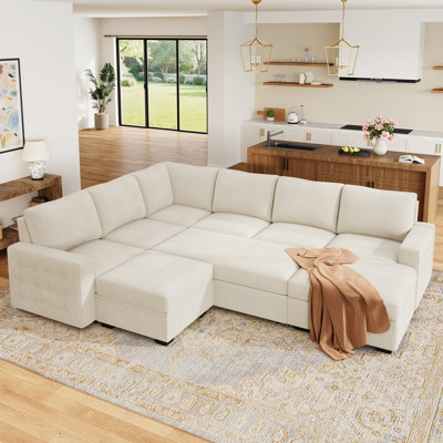 Brunella Corduroy Sleeper Sectional
