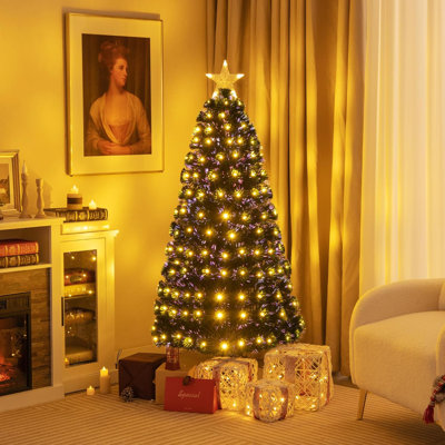 Lighted Artificial Pine Christmas Tree