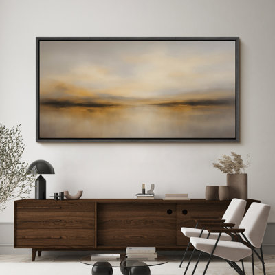 Grande impression sur toile encadrée, impression de paysage abstrait pour la décoration intérieure moderne