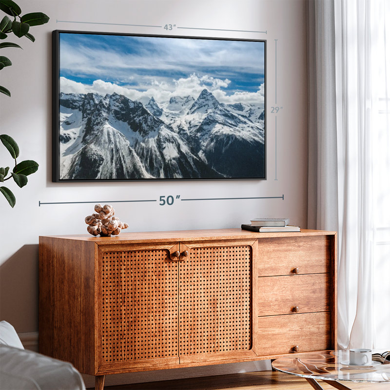 " Snow Mountain Peaks Canvas Print ", 29" H x 43" W