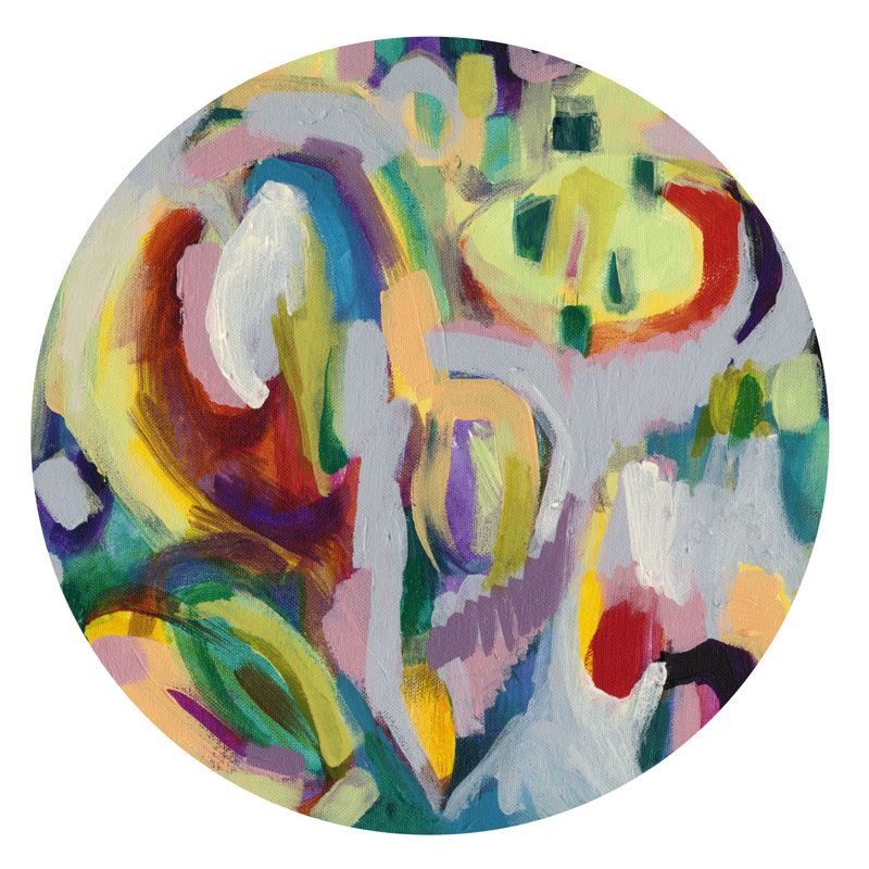 Décalcomanie murale cercles abstraits colorés
