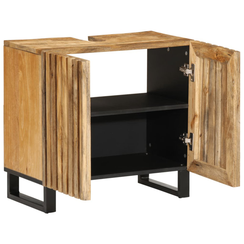 16-5 Solid Wood Under Sink Cabinet, Rough solid mango wood