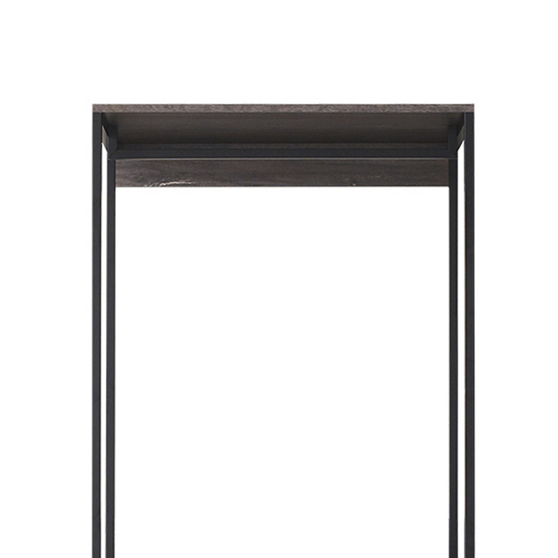 Gin Modular Closet System, 1 Rustic Gray Drawer, 1 Hanging Rod, Black