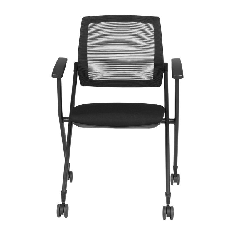 Fauteuil gigogne à dossier haut et dossier rembourré Regency Pulse - noir, Noir