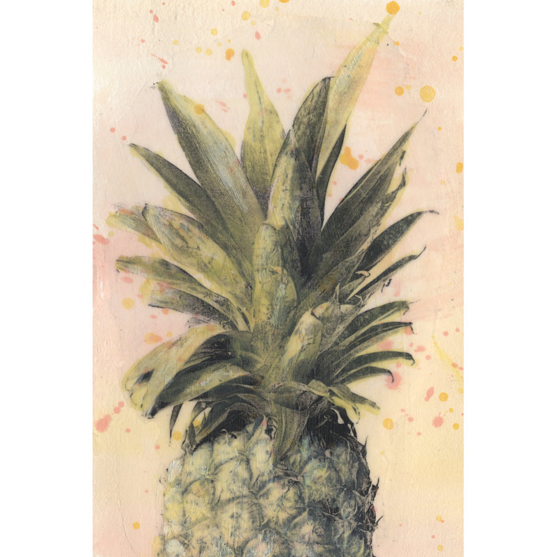 Pineapple Delight I by Naomi McCavitt - Wrapped Canvas Painting Print, 122cm H x 81cm W, Black Floater Framed