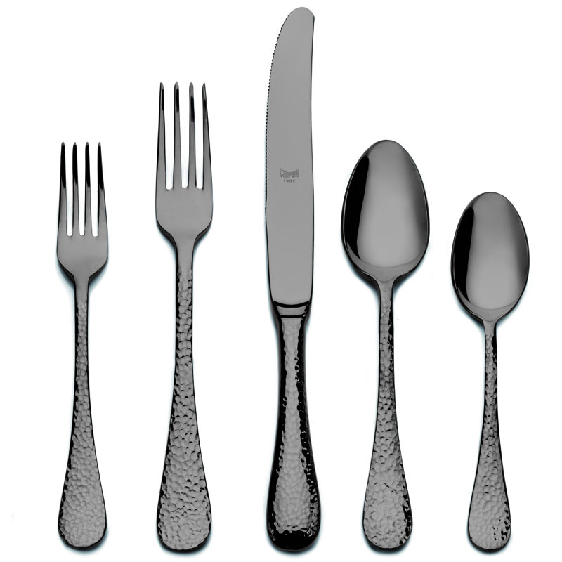 Epoque Flatware Set, Black Gold