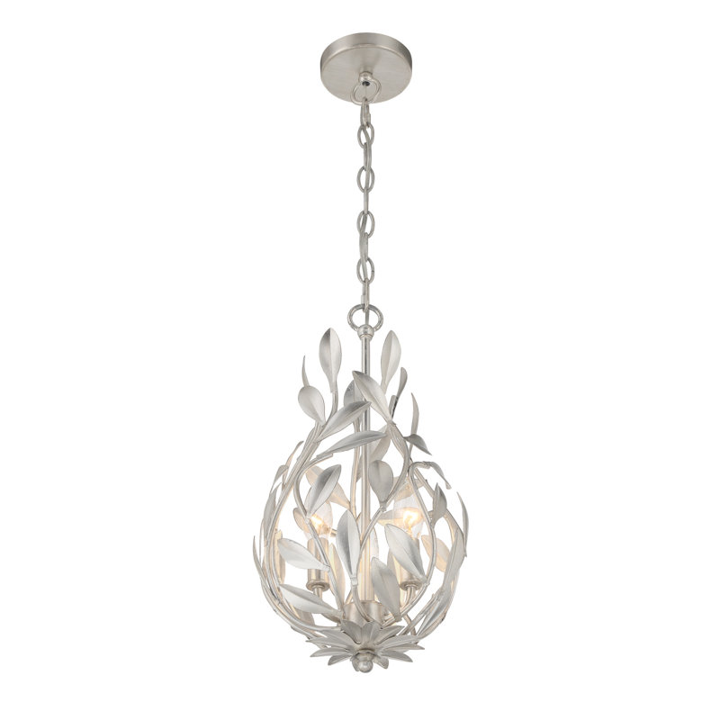 Lustre argenté antique de 9 po Dosch, Argent