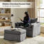 Upholstered With Footstool Armchair-1324533124