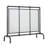 Celeste 1-Panel Industrial Iron Fireplace Screen, 36" W x 29.5" H, Black