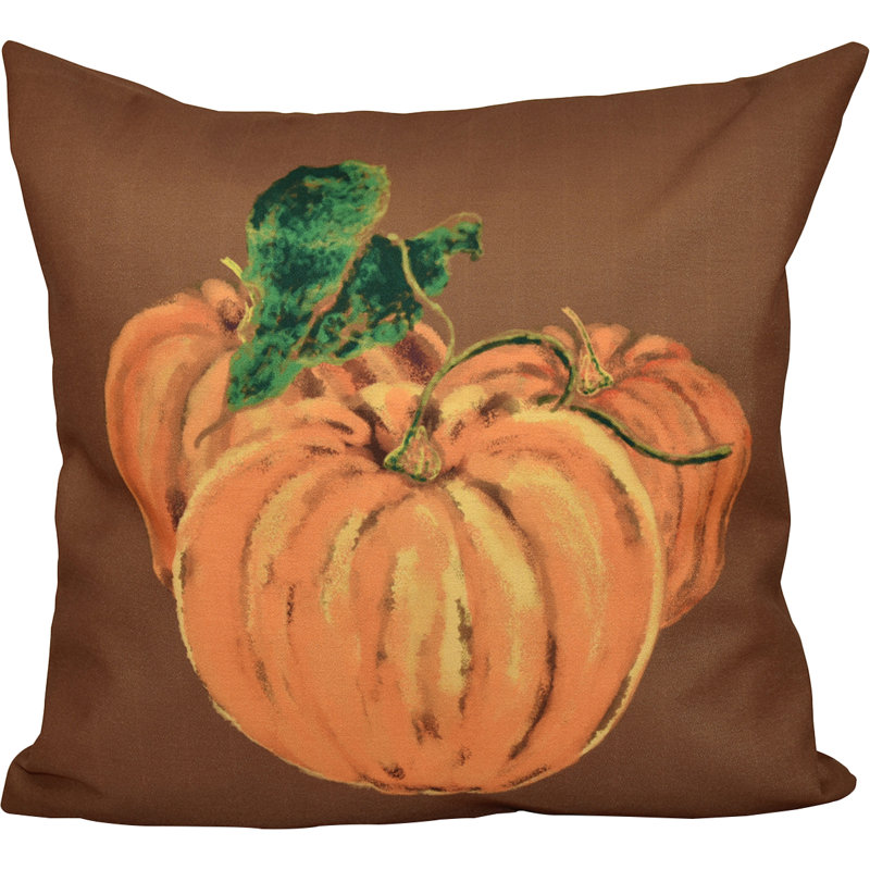 Reversible Throw Pillow, Brown, 20" H x 20" W