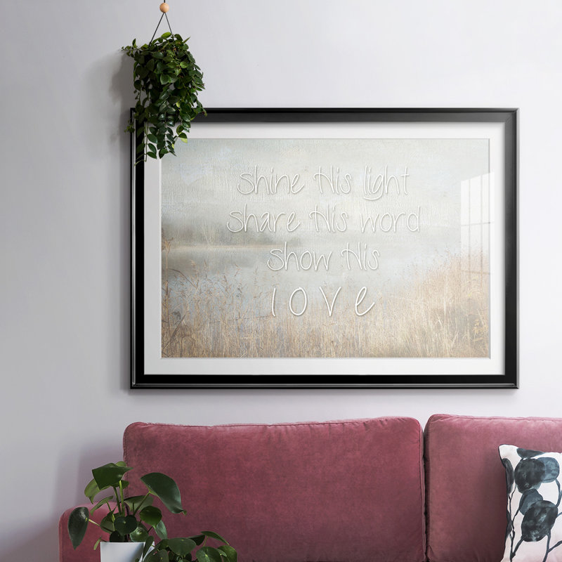" Shine His Light ", 30" H x 44" W x 1.5" D, Black