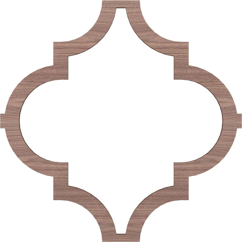 Panneaux muraux Marrakech (paquet de 1), Noyer, H 33 po x l 33 po x P 0,375 po