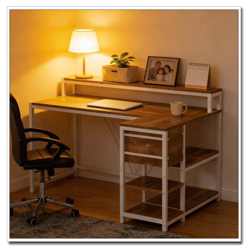 Bureau d'écriture, bureau en L