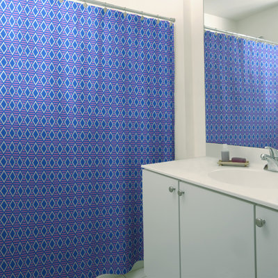 Rideau de douche simple hexagonal classique