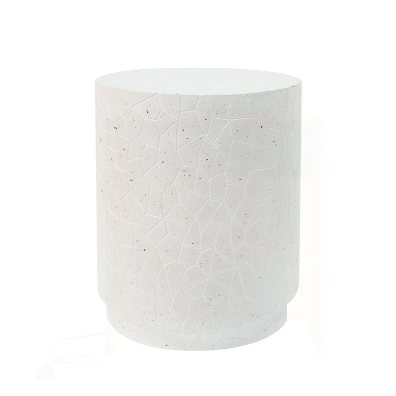 Outdoor Terrazzo Concrete Drum End Table