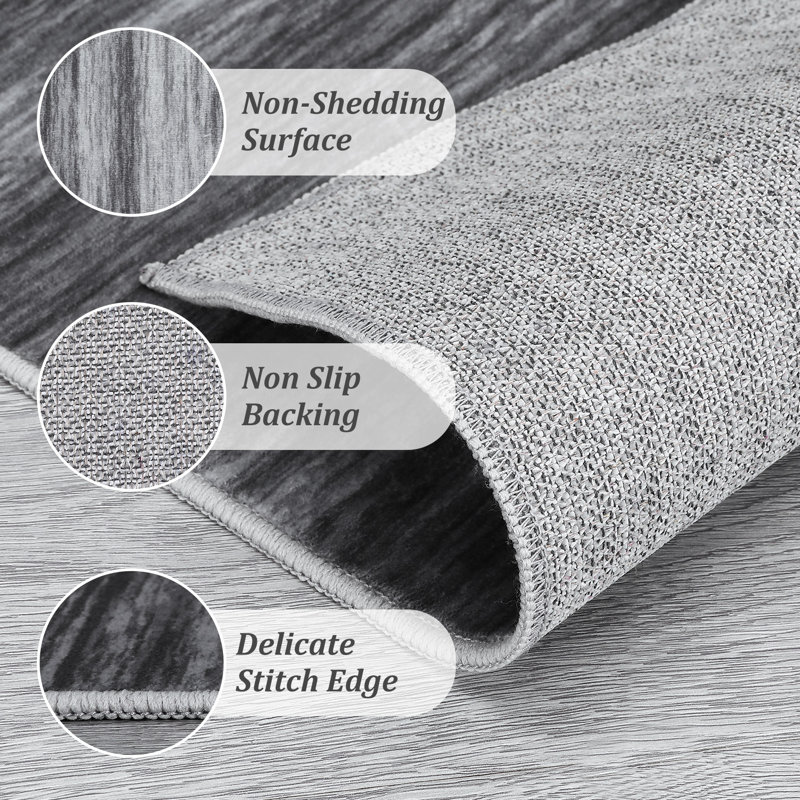 Jimarion Washable Abstract Indoor Rug, Runner 2' x 6'