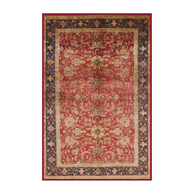 Tapis oriental brun / rouge Rawald, Rectangle 8 pi x 10 pi
