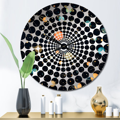 Celestial Constellations Pattern For Teens - Geometric  Wall Clock