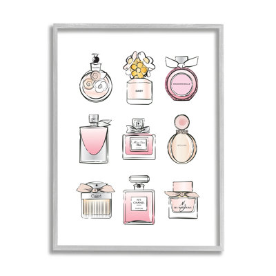 Parfum, bouteille, glamour, chic, moderne, mode, illustrations