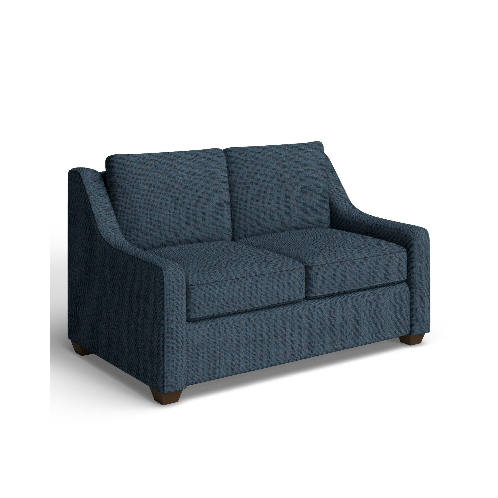 Gemi 56.5'' Upholstered Sleeper Sofa, Zuma Navy Textured Linen