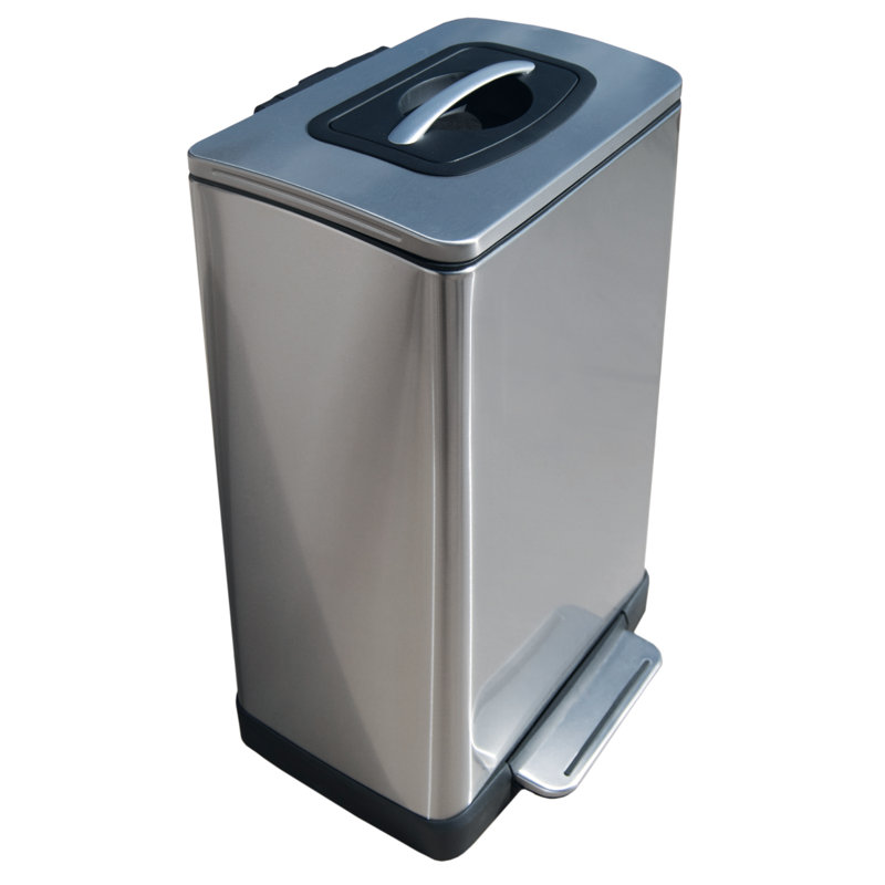Altis Steel Step On Kitchen Trash Can, 13