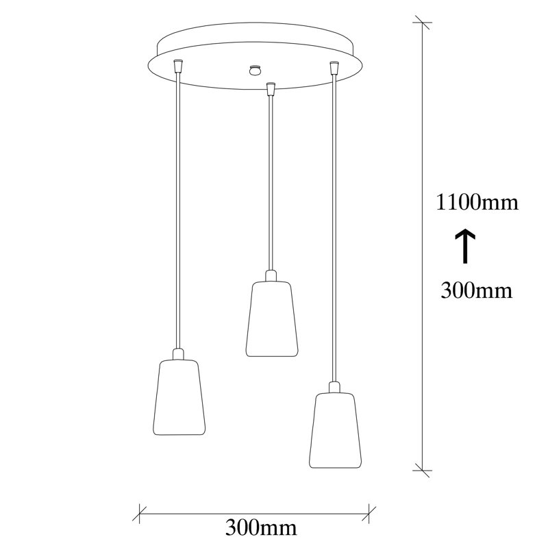 Luminaire suspendu à 3 lumières Henline