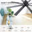 72" Modern Black Large Ceiling Fans With Lights And Remote,Dimmable 3CCT LED,,Quiet 6 Speed