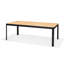Ensemble repas d'extérieur en bois de teck massif, corde et aluminium BSC 7 pièces Brix