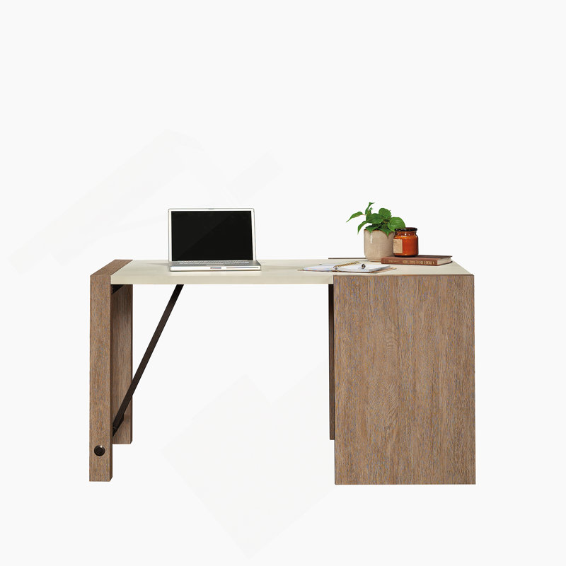 Bureau avec tablette de rangement ouverte