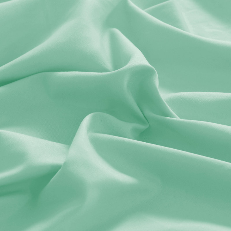 Drap simple en microfibre douce Wayfair Basics® 1800 Series, Drap plat de taille double, Écume de mer