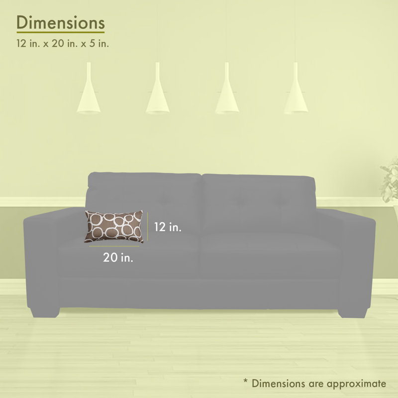 Fusion Geometric Cotton Reversible Throw Pillow, Mocha