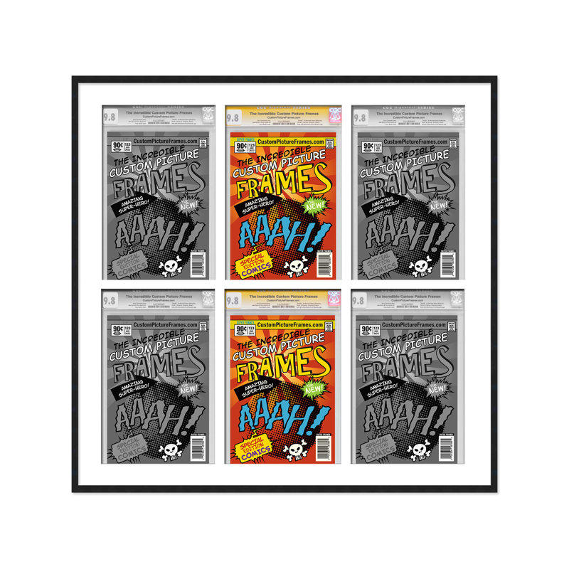 Cadre photo Collage, 8,125 po x 13 po, 30 po x 30 po, Noir / blanc