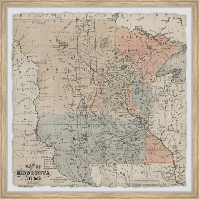Minnesota Plan - impression encadrée, H 12 po x l 12 po x P 1,5 po