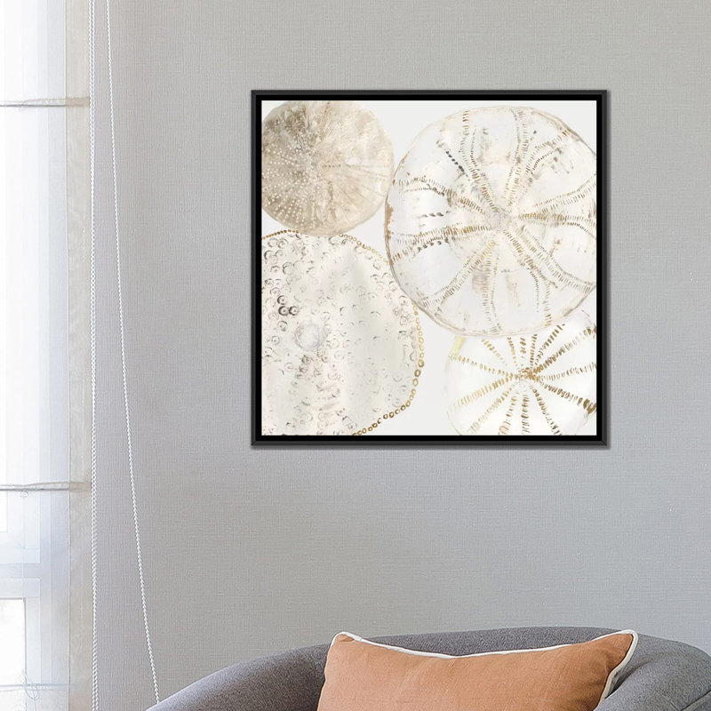 «Sea Patterns II», impression sur toile, H 26 po x l 26 po x P 1,5 po, Toile avec cadre noir, Pas de tapis