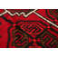 Tapis décoratif en laine rouge de conception unique noué à la main New Age 3 pi 5 po x 5 pi 7 po bouchra