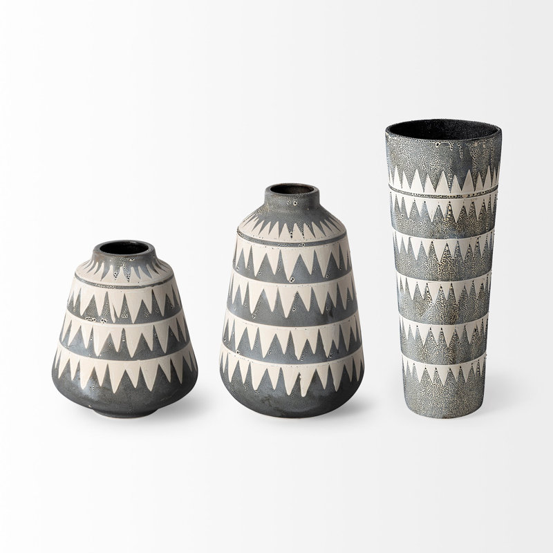 Nella Ceramic / Porcelain Table Vase, 6.7"L x 6.7"W x 10.04"H