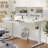 Tempered Glass Top Height Adjustable Standing Desk, Computer Desk with Drawer and USB Charge-978523221-977658439