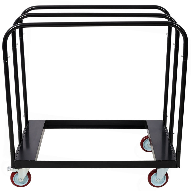 Capacité de charge de 1 500 lb, chariot de service pour panneau, roulettes pivotantes de 5 pouces, 3 rampes latérales pour l'usine et l'entrepôt