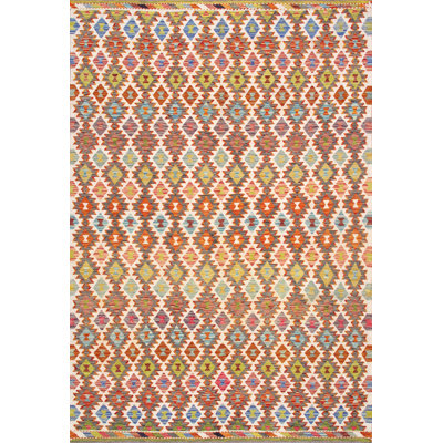 Kilim Hand Knotted Wool Geometric Indoor Rug