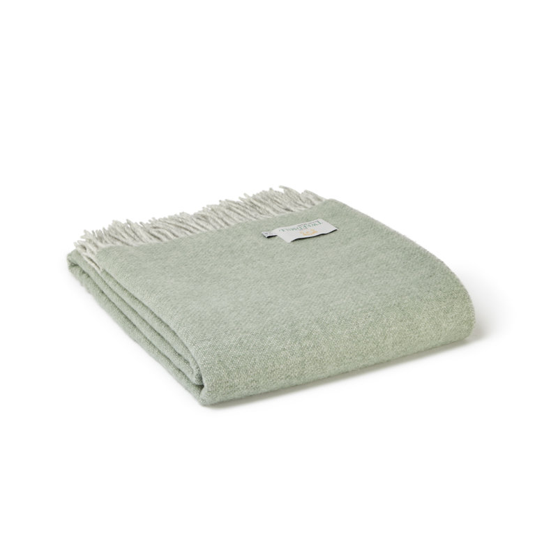 Lifestyle Dartmoor Throw Plain Weave / Muslin Throw Blanket, Ice Green