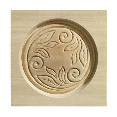 5.5'' H x 5.5'' W x 1.19'' D Wood Rosette Applique