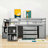 Longmeadow Wood 3 Drawers Loft Bed with Retractable Desk and Shelves-571246325-571246320