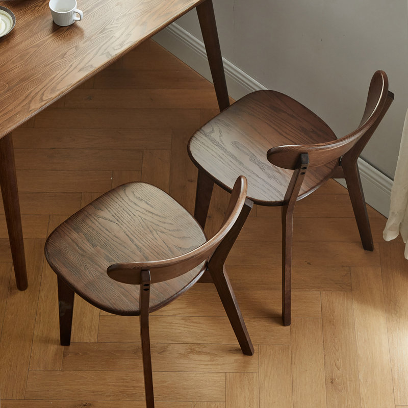 Solid Wood Dining Chair, Natural Oak 1PCS, Walnut