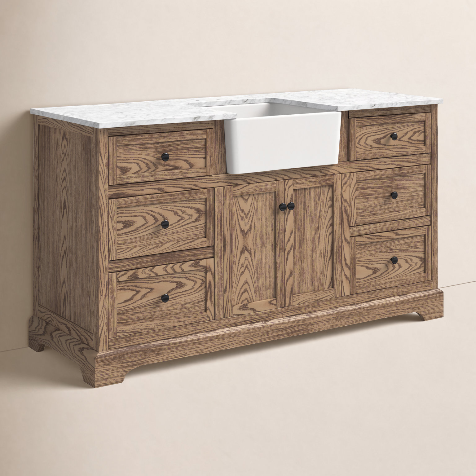 Pardue 60'' Single Bathroom Vanity, Driftwood