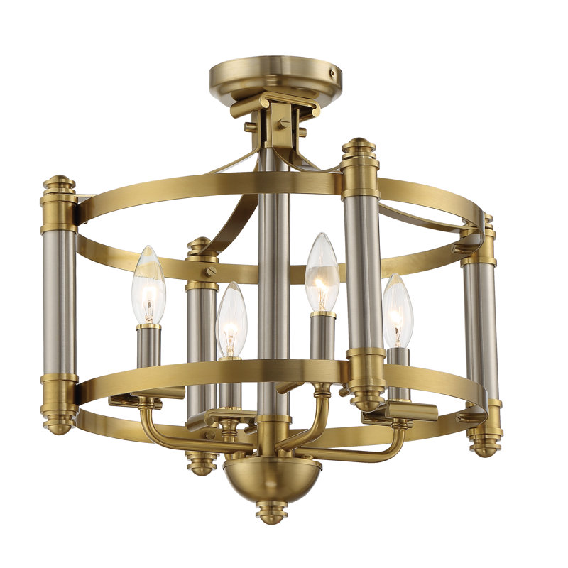 Plafonnier semi-encastré 4 lumières 18 po Manal
