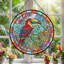 Panneau de vitrail Toucan Tropical - 7,8H-1834667266