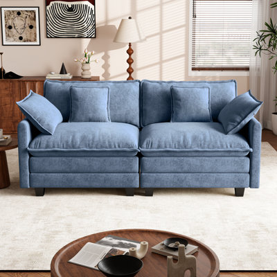 Mandurah 76.8" Chenille Modular Sectional Sofa